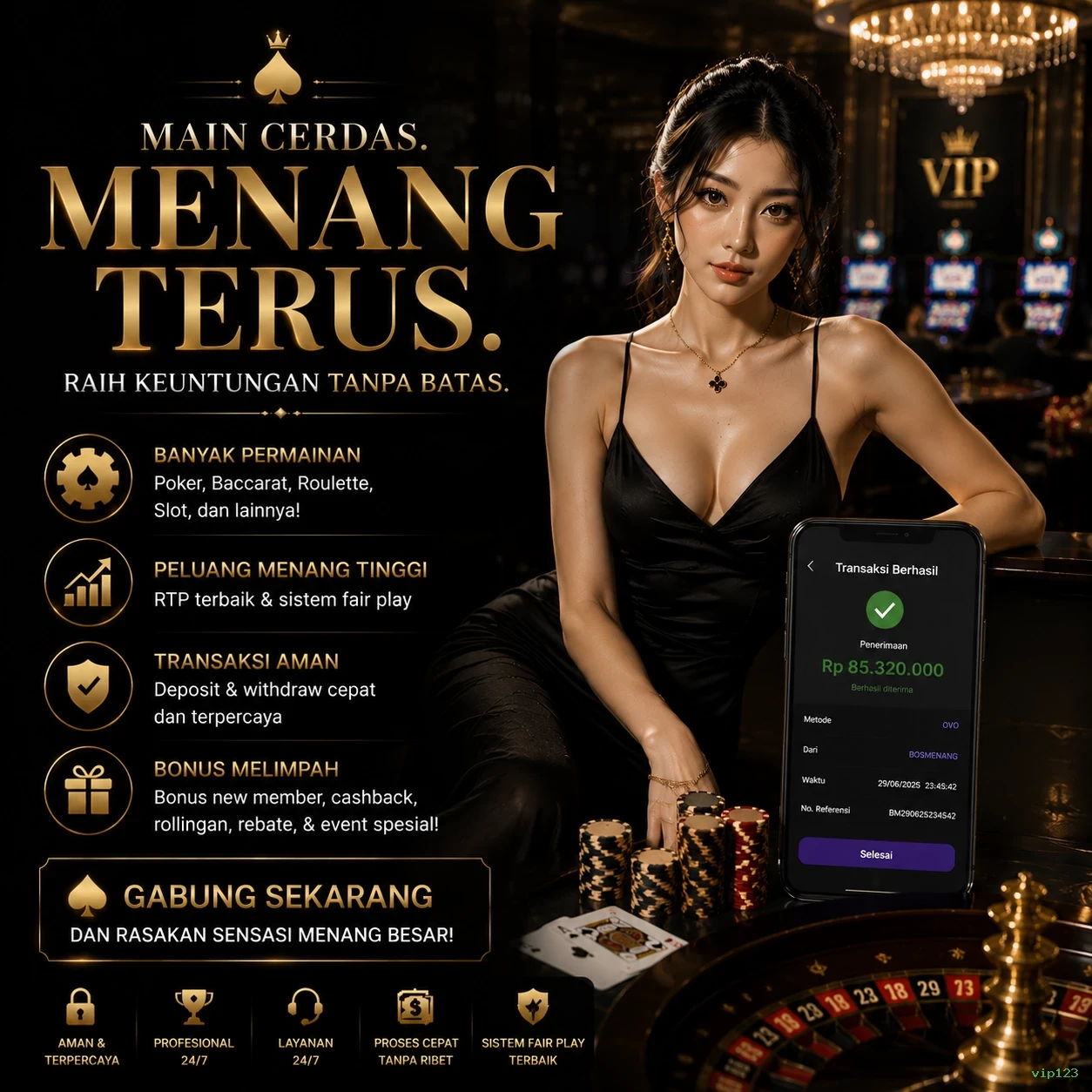 Ikon aplikasi vip123 resmi